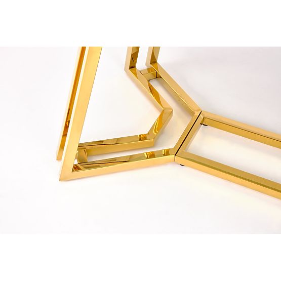 KONAMI asztal, lap - fekete márvány, lábak - arany (2p=1db)