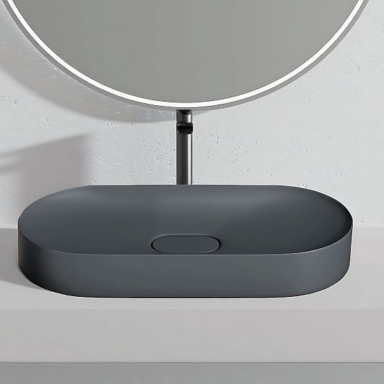 Konglomerát mosdókagyló IRIS 71 CM szürke matt