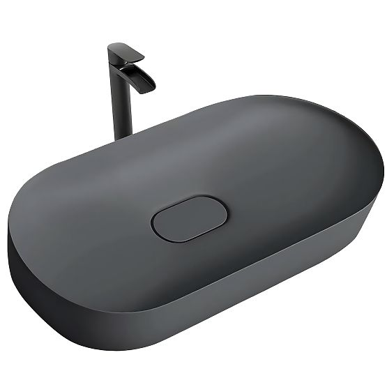 Konglomerát mosdókagyló IRIS 71 CM szürke matt