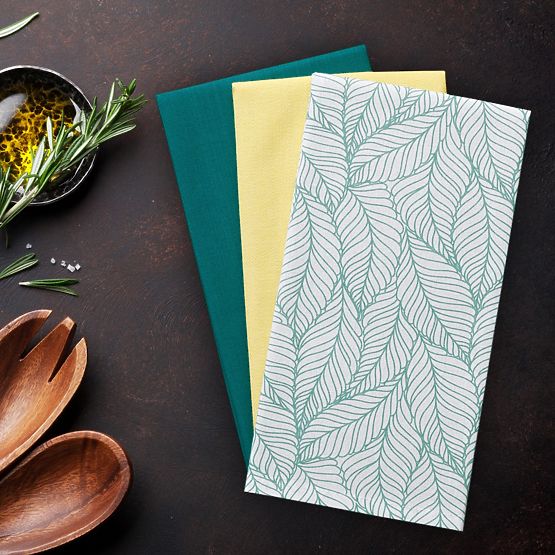 Konyhai törölköző LETTY türkiz szín nyomtatott minta modern stílus modern 50x70 ameliahome