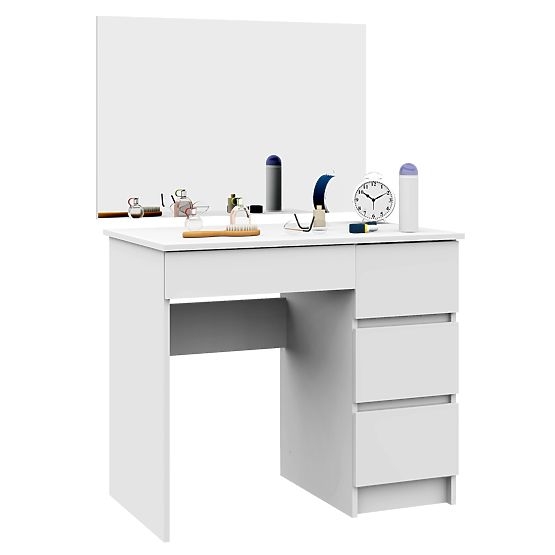 KOZMETIKAI FÜRDŐSZOBASZEKRÉNY TÜKÖRREL T-6/SL 900x600 JOBB PK FEHÉR