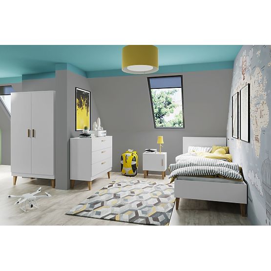 KUBI éjjeliszekrény - fehér