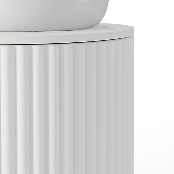 La promessa 40 cm-es szekrény szett mosdóval, bordázott, lekerekített, fehér