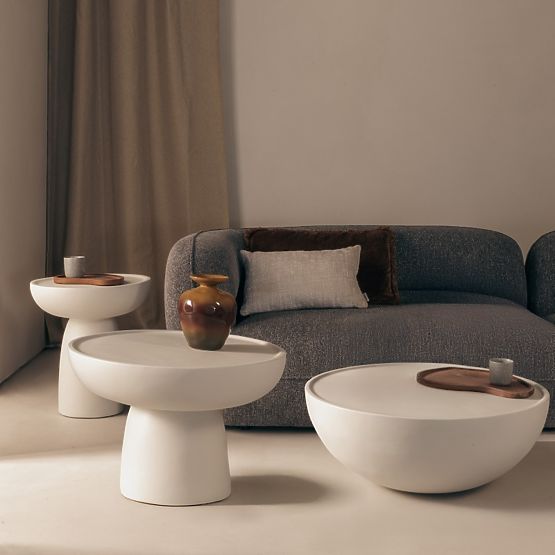 Lagoon dohányzóasztal 60 cm, bézs, matt