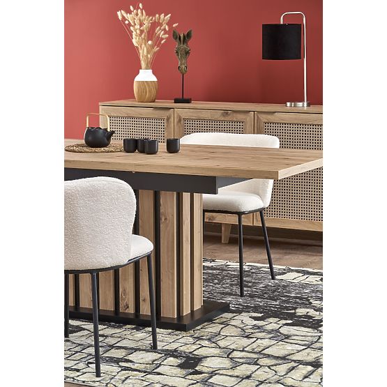 LAMELLO kihúzható asztal 160-210/90 cm tölgy artisan/fekete