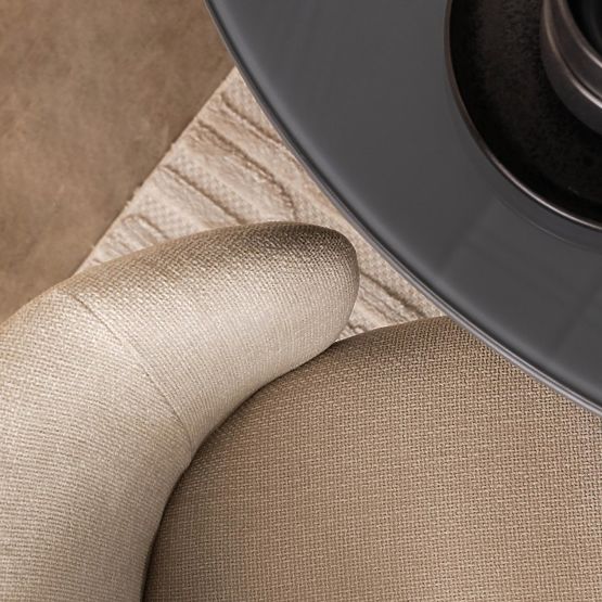 Larisa étkezőszék, világos bézs/fekete lábak