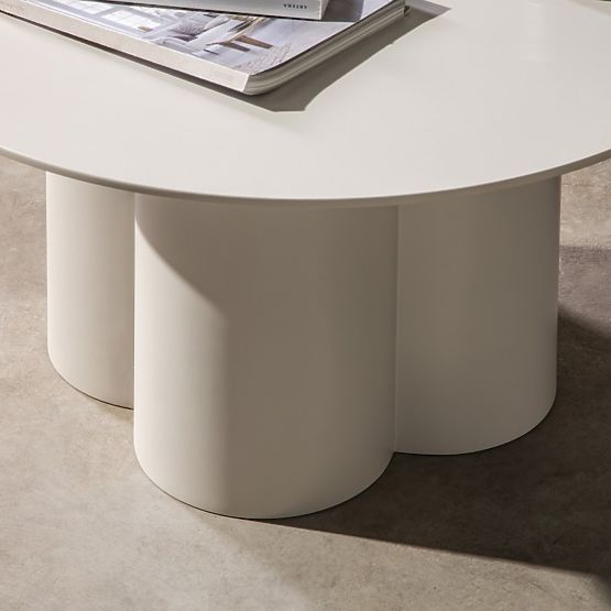 Lazaro dohányzóasztal 80 cm, kerek, szürke-bézs