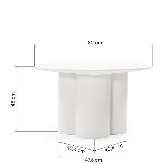 Lazaro dohányzóasztal 80 cm, kerek, szürke-bézs