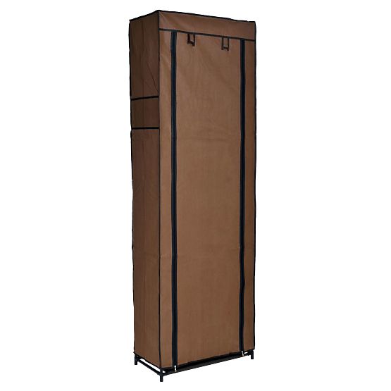 Lea textil cipőszekrény - sötétbarna