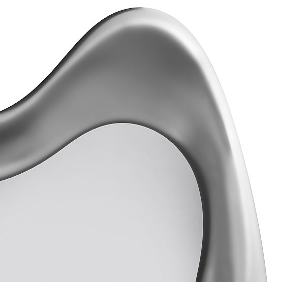 Leonardo függő tükör, 60x90 cm, szabálytalan alakú, ezüst