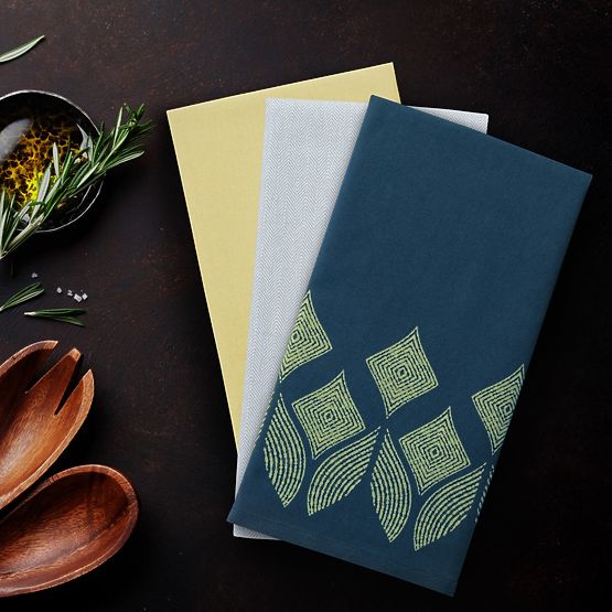 LETTY konyhai törölköző sárga szín nyomtatott minta modern stílus klasszikus 50x70 ameliahome