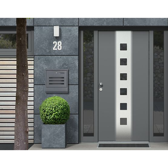 Levél- és újságtartó postaláda rozsdamentes acélból