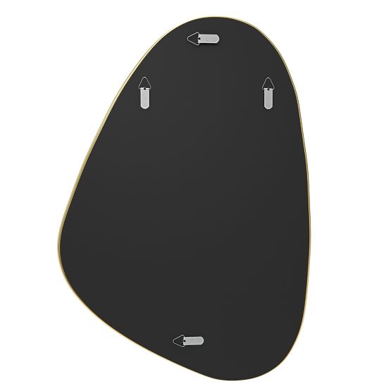 Libia arany keretes függő tükör, 76x51 cm, szabálytalan alak