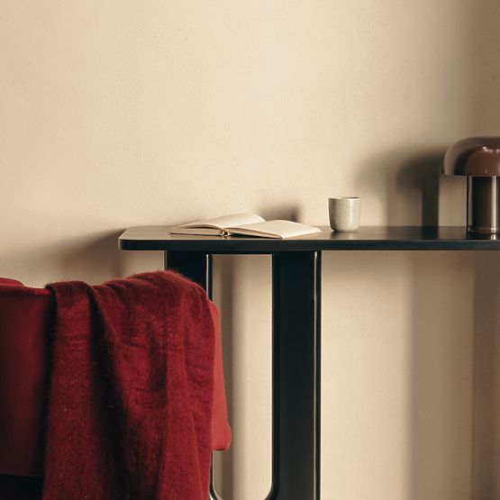 Lichi íróasztal/konzol 120 cm, fekete, ívek