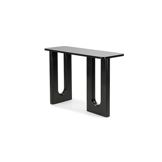 Lichi íróasztal/konzol 120 cm, fekete, ívek