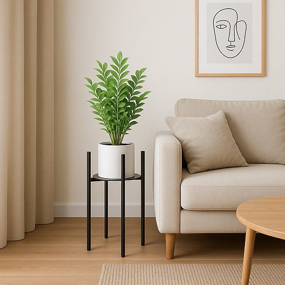 Loft stílusú virágtartó Torre 60 cm fekete