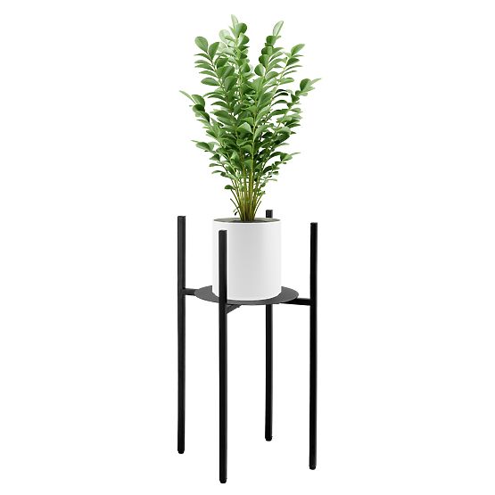 Loft stílusú virágtartó Torre 60 cm fekete