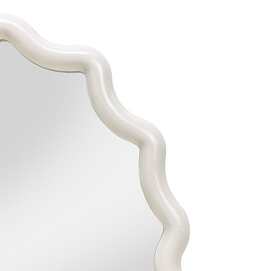 Lumi függő tükör, tejfehér, fényes