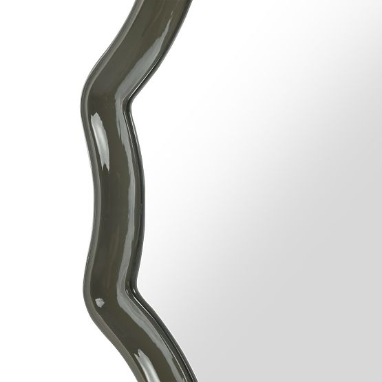 Luppo függő tükör, zöld-szürke, fényes