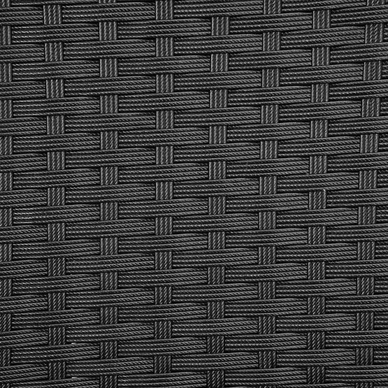 MAGNOLIA fekete technorattan kerti bútor szett szürke párnákkal