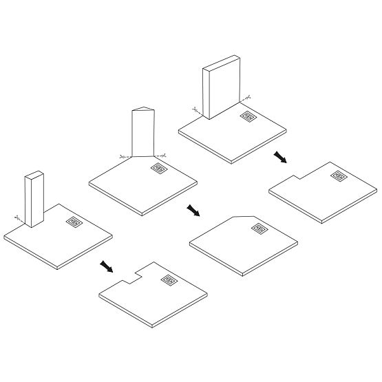 Magnum Black Zuhanytálca 90x90