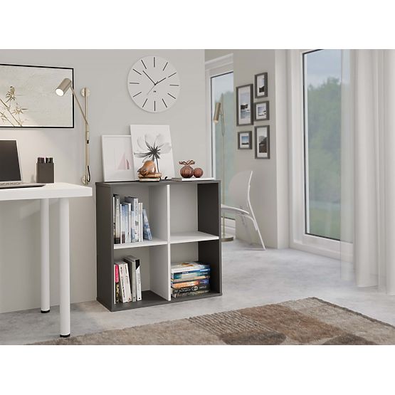 Malax 2x2 ANTRACIT FEHÉR Polc