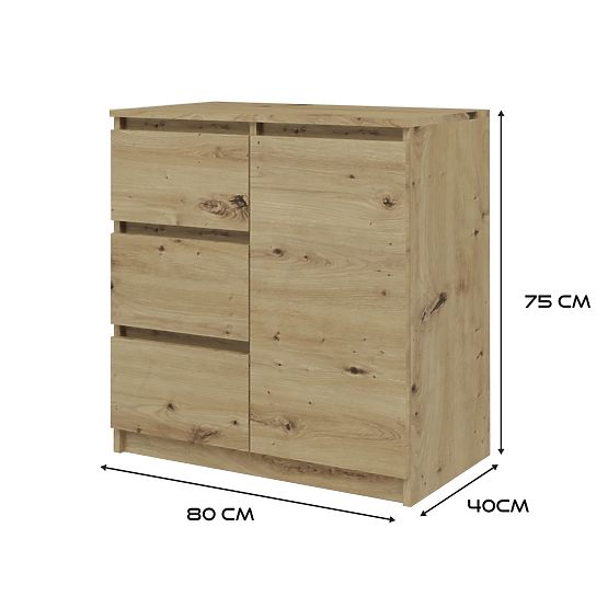 Malwa 1D3S ARTISAN komód