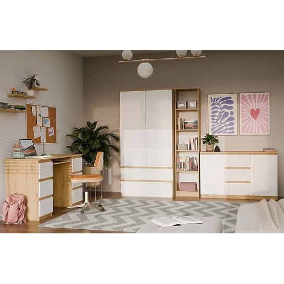 Malwa 2D3S Komód ARTISAN TÖLGY FEHÉR