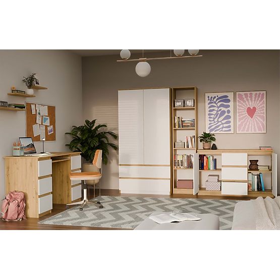 Malwa 2D3S Komód ARTISAN TÖLGY FEHÉR