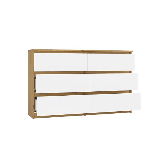 Malwa M6 120 KOMÓD ARTISAN TÖLGY FEHÉR