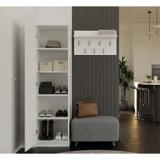 Malwa SD-50 Tükörrel Fehér Szekrény