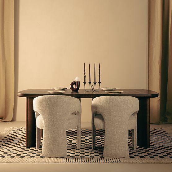 Marbella bővíthető asztal 160-200 cm, téglalap alakú, sötét tölgy