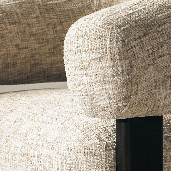 Maribel relaxációs fotel bézs-szürke/dió, lekerekített forma