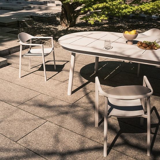 Marinelli II kerti szék, alumínium, világos bézs