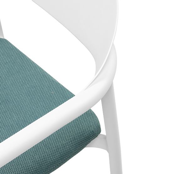 Marinelli kerti garnitúra, 230-300 cm-es kihúzható asztal + 6 szék, alumínium, fehér