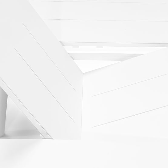 Marinelli kerti garnitúra, 230-300 cm-es kihúzható asztal + 6 szék, alumínium, fehér