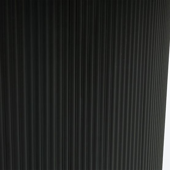 Maurizio étkezőasztal 180 cm, fekete, rovátkolt