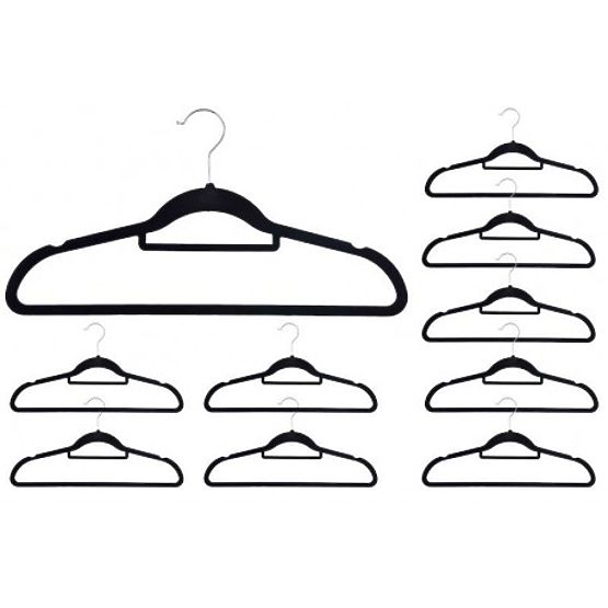 Maxi velúr fogas szett 10 db - fekete