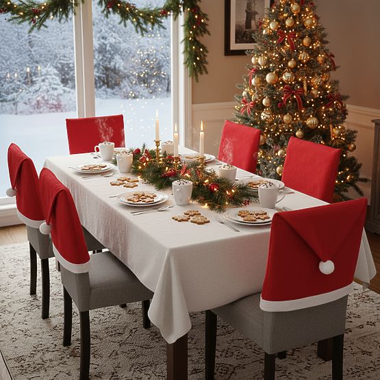 Mikulás sapka alakú székhuzat 6 db