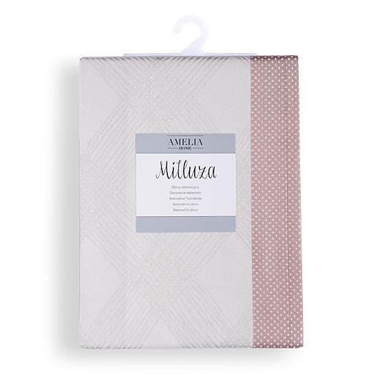 MILLUZA krémszínű fémes klasszikus mintás terítő 110x160 ameliahome