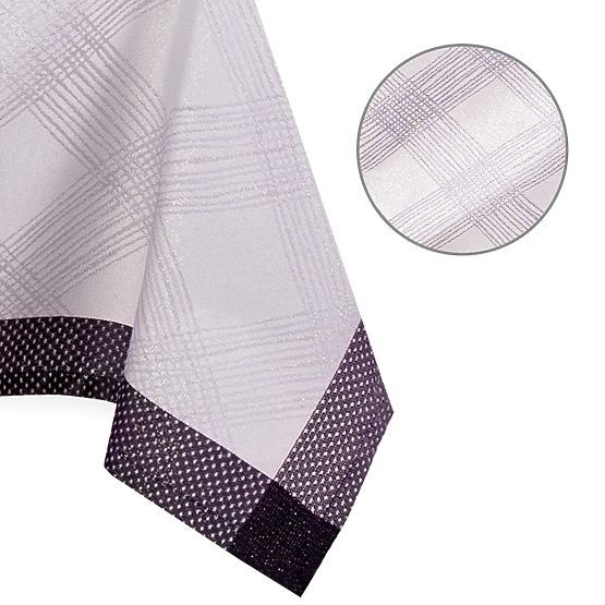 MILLUZA krémszínű, fémes klasszikus mintás terítő 110x160 ameliahome