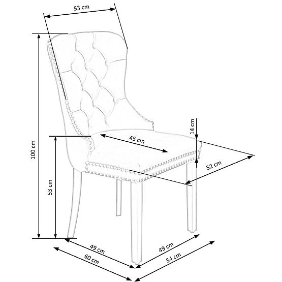 MIYA szék fekete / kárpit: bézs (1p=2db)