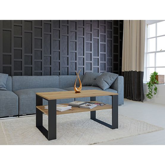 Modern 1P ARTISAN FEKETE Dohányzóasztal