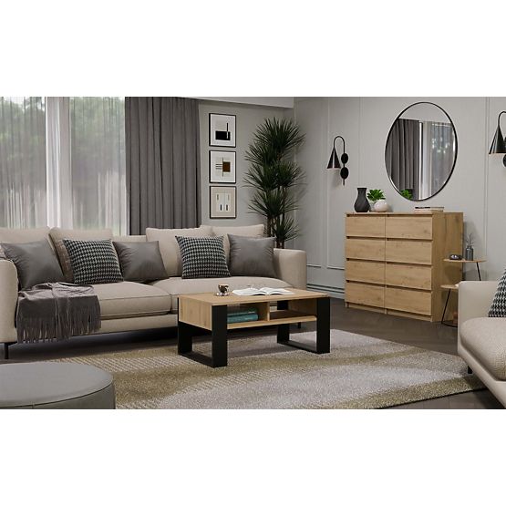 Modern 2P ARTISAN FEKETE Dohányzóasztal