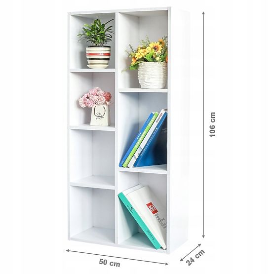 Fehér könyvespolc ModernHome