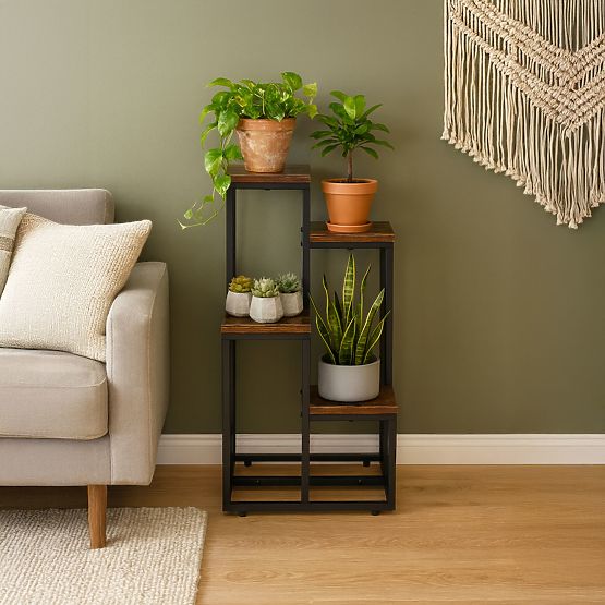 ModernHome loft stílusú virágtartó 4 polccal