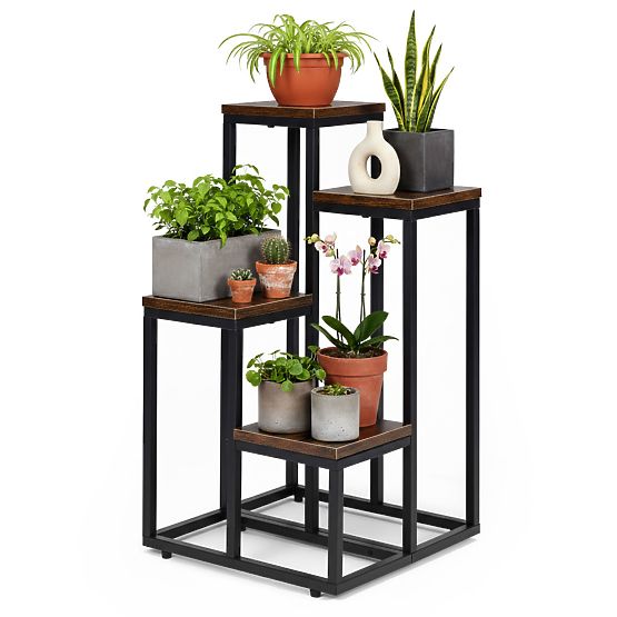 ModernHome loft stílusú virágtartó 4 polccal