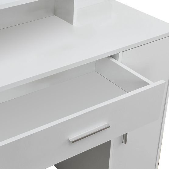 ModernHome modern fehér tükrös kozmetikai fésülködőasztal