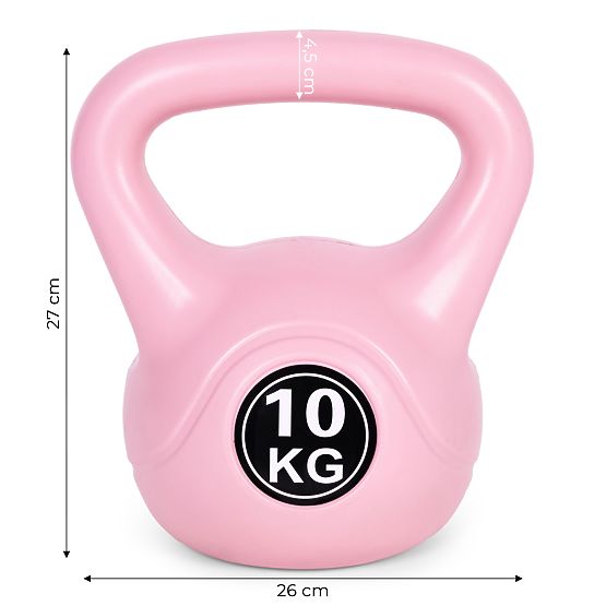 ModernHome rózsaszín 10 kg-os kettlebell edzéshez