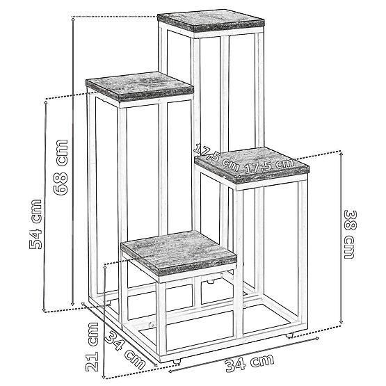 Mogren virágtartó fekete márvány